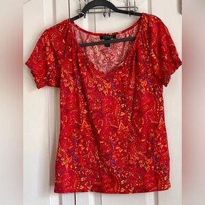 RALPH  LAUREN WOMENS TOP, MULTICOLORED, size medium